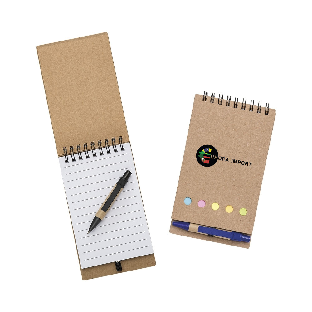Bloco com Autoadesivos e Caneta