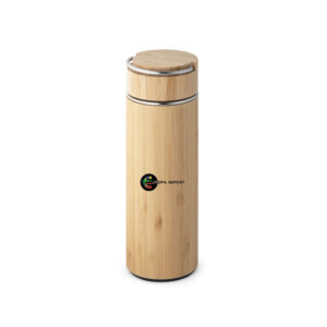 Garrafa de Inox e Bambu